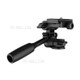3-Way Pan Tilt Head 360° Panoramic 3KG Payload with Handle Quick Release Plate Universal 1/4 Mounting for Camera Tripod Mounting