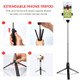Record Golf Swing Phone Holder Golf Analyzer Accessories Extendable Phone Tripod Stand with Remote Shutter - Black
