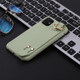 For iPhone 11 Shockproof Solid Color TPU Case with Wristband(Pea Green)