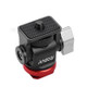 Andoer Mini Monitor Mount Tripod Head Cold Shoe Adapter Aluminum Alloy for Mounting Camera LED Fill Light - Red