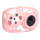 2.4-inch IPS HD Screen 2600W Cartoon Cat Kids Camera Intelligent Face Recognition Timing Shooting Video Recorder (without TF Card) - Pink