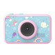 AD-G29D 2.4 inch Screen Kids Camera Front/Back Dual Camera Portable Handheld Mini Camera with Games/Filters/Frames - Pink