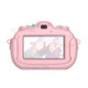 A5 3.0inch Cute Cartoon Children HD Video Mini Digital Camera with Silicone Protective Sleeve - Pink