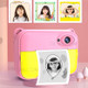 CP18 Kid's Camera HD Color Photo Children Video Camera Thermal Printing Camera Toy USB Rechargeable - Pink
