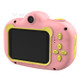 ET02 Cartoon 2.0 inch Screen Children Camera Rechargeable HD Wide Angle Digital Camera Camcorder Kids Gift - Pink