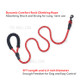 Reflective Nylon Dog Pet Round Traction Rope with Padded Handle - Red