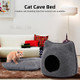 Cat Pet Cave Cat Cave Bed Cat Bed for Cats Kittens Pets - Dark Grey