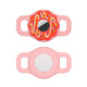 Doughnut Silicone Cover for AirTag Bluetooth Tracker Protective Case for Dogs/Cats Pets (Size: S) - Pink