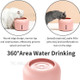 PAKEWAY 2.5L Automatic Cat Water Fountain Ultra Quiet Dog Water Dispenser (BPA-free, No FDA Certificate) - Green