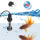 Mini Aquarium Heater Submersible Auto Thermostat Heater Fish Tank Water Heater Quartz Tube with Suction Cups - EU Plug/50W