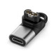 Micro Female Converter for Garmin Forerunner 255 / 255S 90 Degree Elbow Charging Adapter - Grey