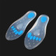 1 Pair Transparent Cushioning Silica Gel Insoles  Size: 35-37yards