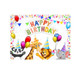 2.1m x 1.5m Children Birthday Theme Party Animal Cartoon Photography Background Cloth