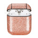 Glitter Powder Series PC Protective Earphone Case for Apple AirPods with Charging Case (2016)/(2019)/Wireless Charging Case (2019) - Orange