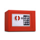 17E Home Mini Electronic Security Lock Box Wall Cabinet Safety Box without Coin-operated Function(Red)