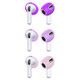 For Apple AirPods 3 3 Pairs Earbuds Anti-slip Silicone Cover Bluetooth Earphones Earmuffs Ear Tips - Light Purple / Dark Purple / Pink