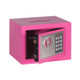 17E Home Mini Electronic Security Lock Box Wall Cabinet Safety Box with Coin-operated Function(Pink)
