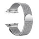 For Apple Watch Series 7 45mm / 6/SE/5/4 44mm / 3/2/1 42mm Milanese Watch Strap Semi-circular Tail Style Magnetic Stainless Steel Watch Band - Silver