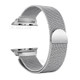 For Apple Watch Series 7 41mm / 6/SE/5/4 40mm / 3/2/1 38mm Milanese Watch Band Semi-circular Tail Stainless Steel Magnetic Watch Strap - Silver