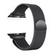 Milanese Semi-circular Tail Watch Band for Apple Watch Series 7 41mm / 6/SE/5/4 40mm / Series 3/2/1 38mm, Adjustable Magnetic Stainless Steel Wristband - Black