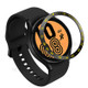 Decorative Stainless Steel Watch Bezel Ring Cover Protector for Samsung Galaxy Watch4 40mm - Black/Yellow