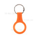 Matte Soft TPU Protective Skin Cover with Anti-Lost Keyring for Apple AirTag 2021 Finder - Orange