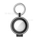 Rhinestone Decor Zinc Alloy Protective Case Cover with Key Ring for Apple AirTag - Black