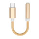 TIANSTON Type-C to 3.5mm Adapter Audio Aux Jack Cable Headphone Jack Adapter Cord for LeEco Le Pro3/Xiaomi Mi 6 - Gold