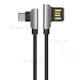 HOCO U42 Exquisite Steel 90 Degree Right Angled Type-C Charging Data Cable 1.2m - Black