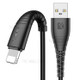 FLOVEME 1M Lightning 8Pin Hi-Tensile Data Transfer&Charging USB Cable - Black