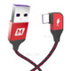 MOMAX L-shape 5A Type-C to USB Cable Support Data Sync and Charge 1.2m - Red