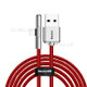 BASEUS Iridescent Lamp Mobile Game Data Cable Lightning 8Pin Charging Cord 1.5A 2m - Red