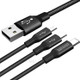 NILLKIN 3 in 1 Fast Charging Cable Lightning/Micro USB/Type-C Swift Cable - Black