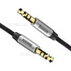 BASEUS M30 1.5m Gold Color Plated Male to Male Audio Cable for Phones, Tablets, PC devices - Black
