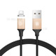 BASEUS 2A Lightning 8pin Magnetic USB Cable for iPhone 7 / 7 Plus etc. (1.2M) - Gold Color