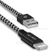 0.25M DUX DUCIS Woven Pattern Lightning 8Pin Sync Data Charging Cable for iPhone iPad iPod