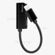 BASEUS L32 Lightning 8pin Male to 3.5mm Audio Jack + Lightning Female Cable Adapter for iPhone Charging Cord Data Transmission Cable - Black