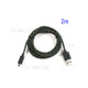 Black 2M Nylon Woven MicroUSB V8 Data Charge Cable for Samsung HTC LG Nokia Sony etc