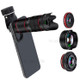 5 in 1 Phone HD 12.8 Times Telephoto Lens 4K Fish Eye Wide Angle Macro Lens Cellphone Clip Set