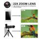 22X Portable HD Monoculars Telephoto Lens Mobile Phone Photography Camera Lens with Tripod