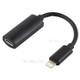 2 in 1 8 Pin Male Adapter to 8 Pin Female Adapter Earphone Charging Connector for iPhone 12 - Black