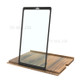 12 inch Mobile Phone Adjustable Screen Magnifier 3X 4X Bracket Acrylic Lens Log Magnifying Glass - Coffee Wood Grain