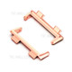 1 Pair 20mm Stainless Steel Watchband Connector Watch Strap Adapter Replacement for Oppo Watch 2 42mm - Rose Gold
