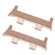 1Pair 20mm Stainless Steel Watch Strap Adapter Kit Replacement Accessories Watch Band Connector for Oppo Watch 2 42mm - Rose Gold