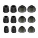 NEW BEE 6 Pairs S/M/L In Ear Memory Foam Silicone Ear Tips Noise Blocking Earbuds Caps - Black