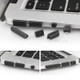 12Pcs/Set Silicone Anti-dust Plugs for MacBook Pro with Retina 13"/15", Air 11"/13" Ports - Black