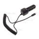 PINZUN 2.1A Springy Car Charger with Micro USB Cable & USB Interface for Apple Samsung HTC etc. - Black