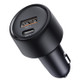 LOHEE S-31A Small Size Mini 2-Port 81W Large Power Car Charger Super Fast Charging Cigarette Lighter Adapter - Black