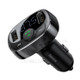 BASEUS S-09A T Typed 2-USB Bluetooth MP3 Car Charger Adapter Support USB Disk/TF Card/FM Transmitter (Standard Version)