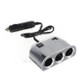 OLESSON No.1505 1 to 3 Car Cigarette Lighter Socket & Dual USB Car Charger - Black